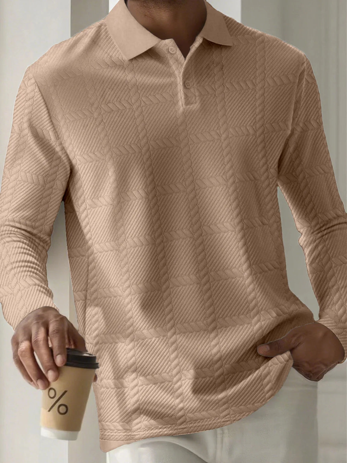 Men's Autumn & Winter Checkered Polo Shirt