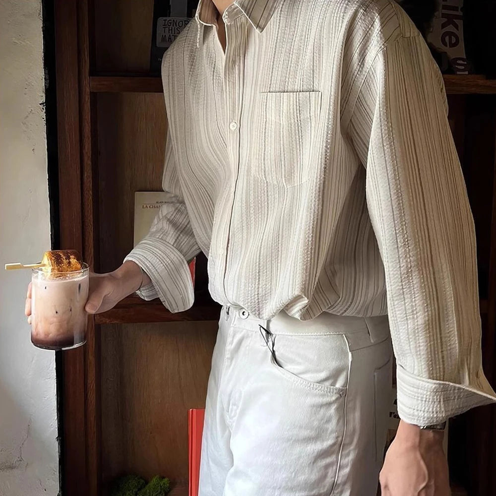 Men's Striped Casual Shirt