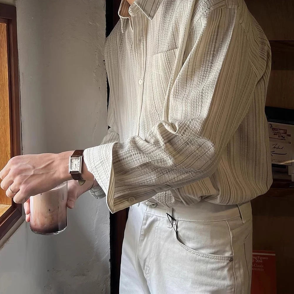 Men's Striped Casual Shirt