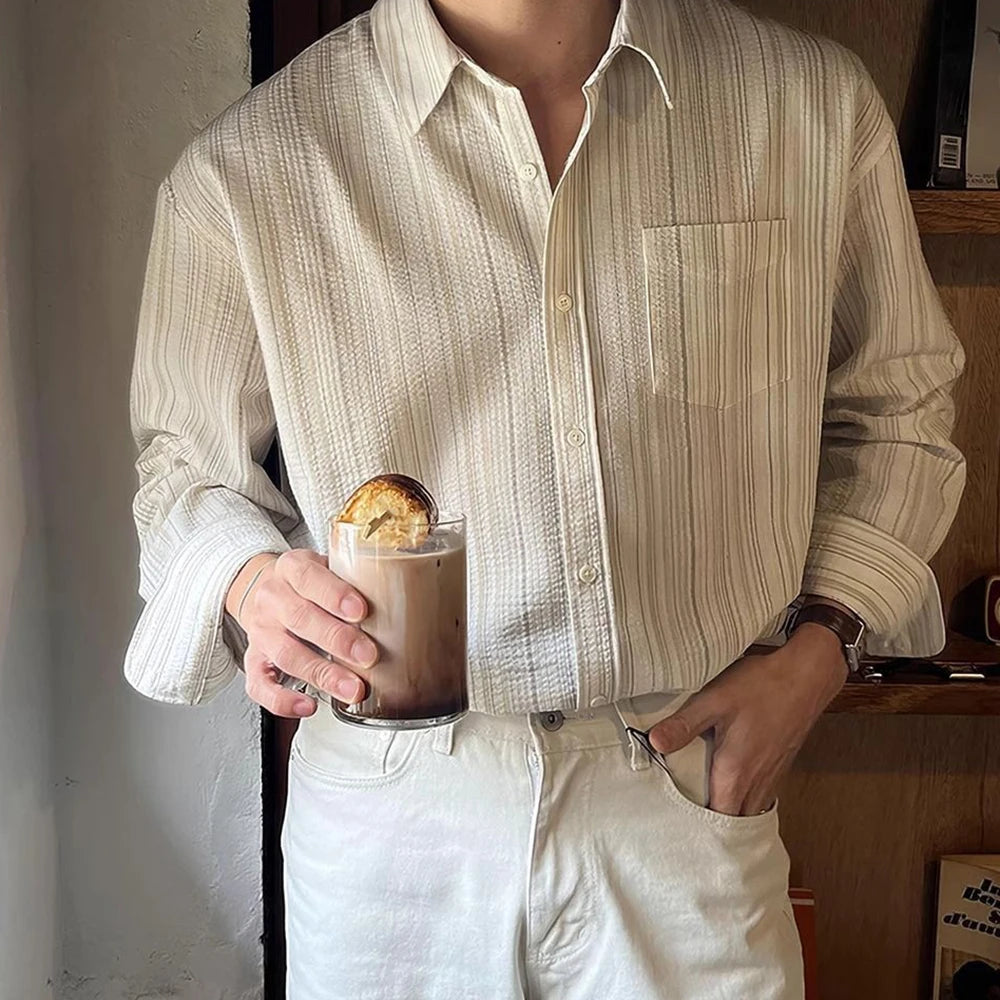 Men's Striped Casual Shirt