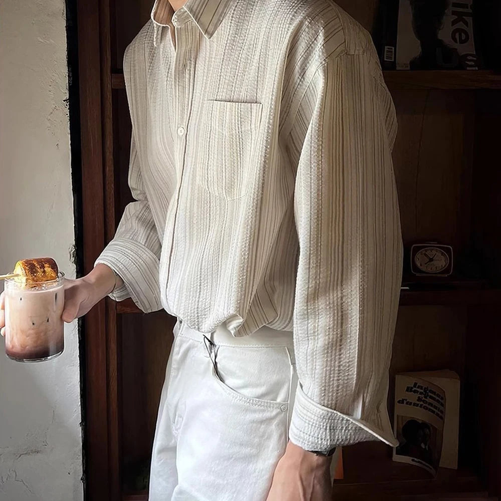 Men's Striped Casual Shirt