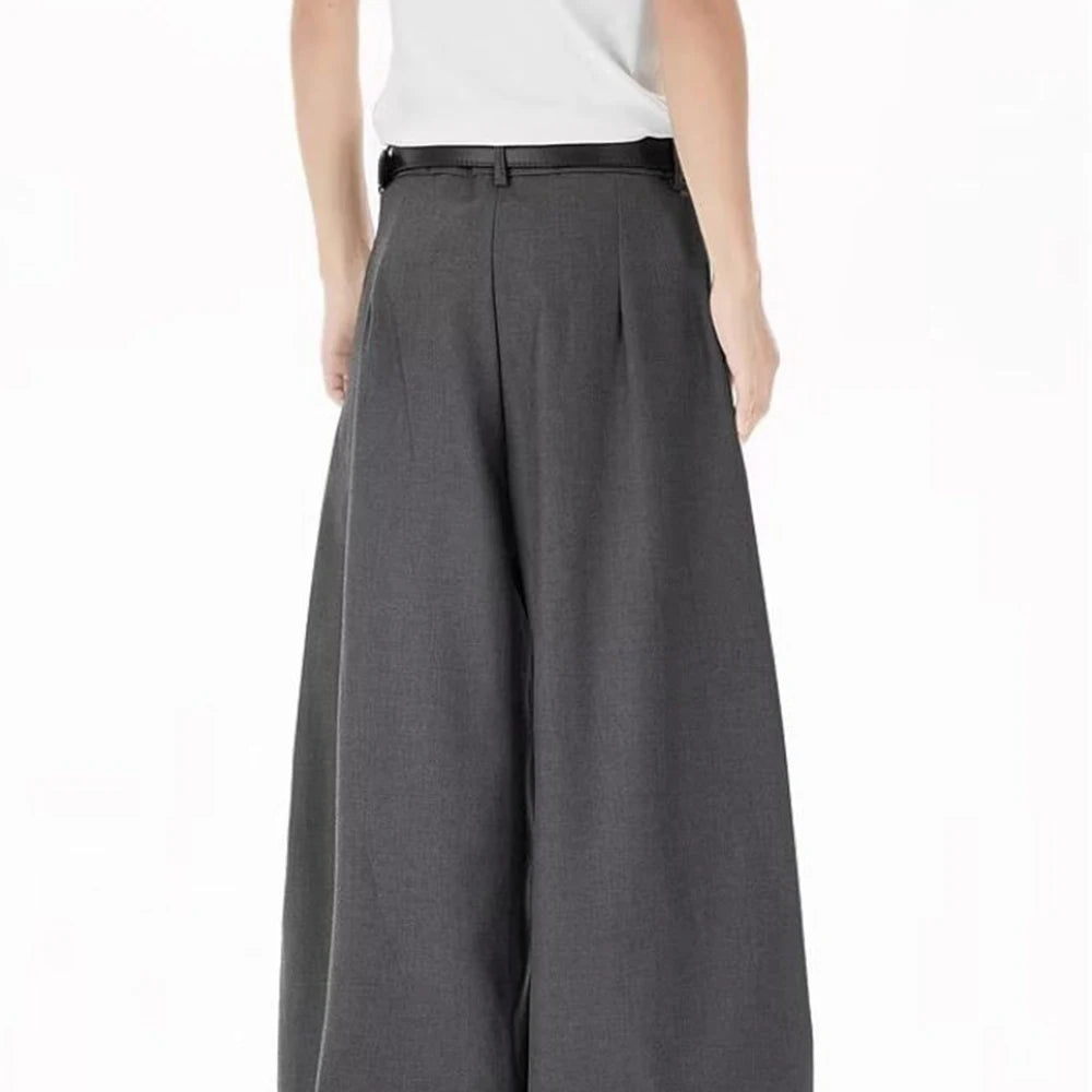 Men's Deconstructed Wide-Leg Streetwear Trousers