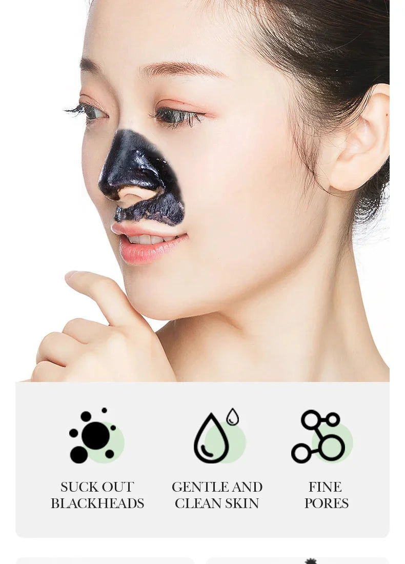 Blackhead Remover Mask harnesses the natural detoxifying power of bamboo charcoal to deeply cleanse pores