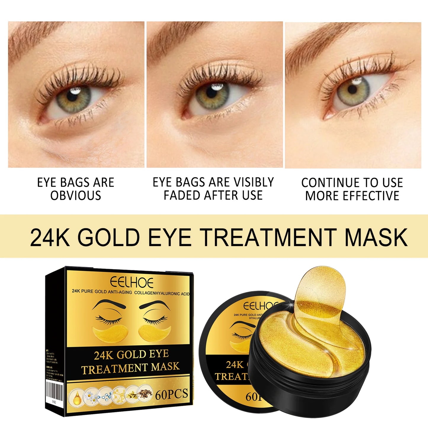 Gold Eye Mask – Anti-Dark Circles, Puffiness & Fine Lines