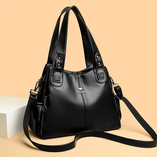 Genuine Leather Shoulder Tote Bag for Women