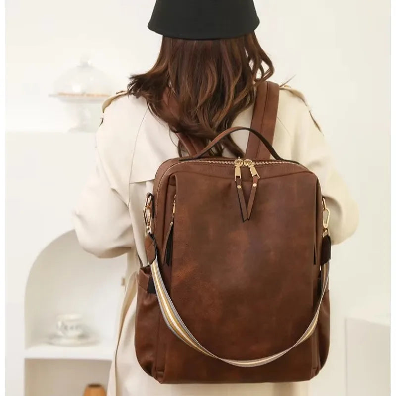 Women's Waterproof PU Leather Backpack Purse