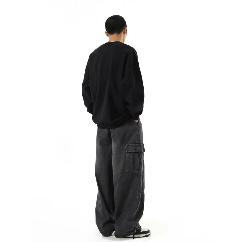 Men’s Y2K Baggy Black Cargo Jeans