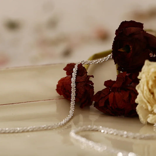 2-Piece Silver-Plated Clavicle Necklace & Bracelet Set