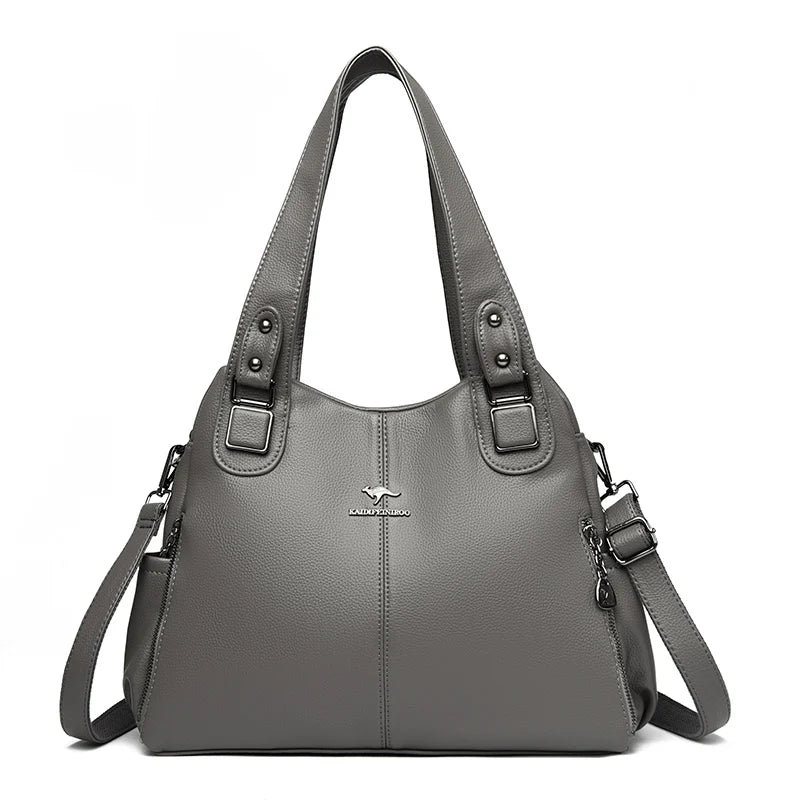 Genuine Leather Shoulder Tote Bag for Women